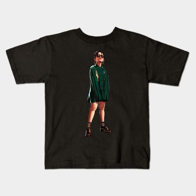 Ms. Chola Kids T-Shirt by Jir.artistogro